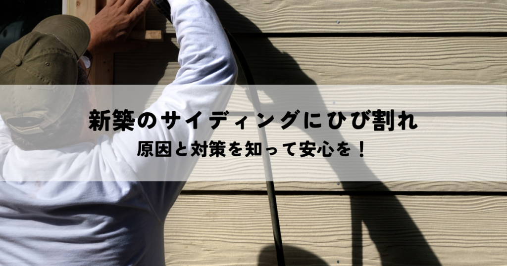 新築住宅のサイディングにひび割れが？原因と対策を知って安心を！